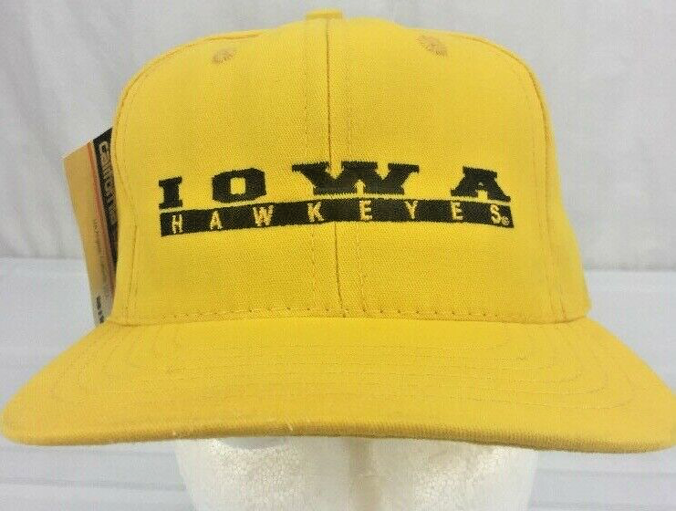 Iowa Hawkeyes Yellow Snapback Hat NWT Made in USA NCAA Team Cap