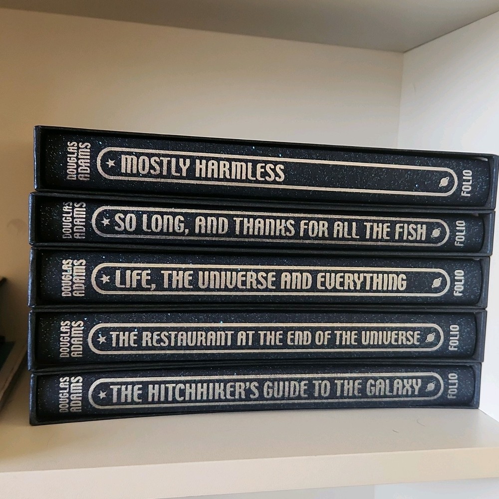 The Hitchhiker's Guide to the Galaxy Folio Society Hardcover (Full Set)