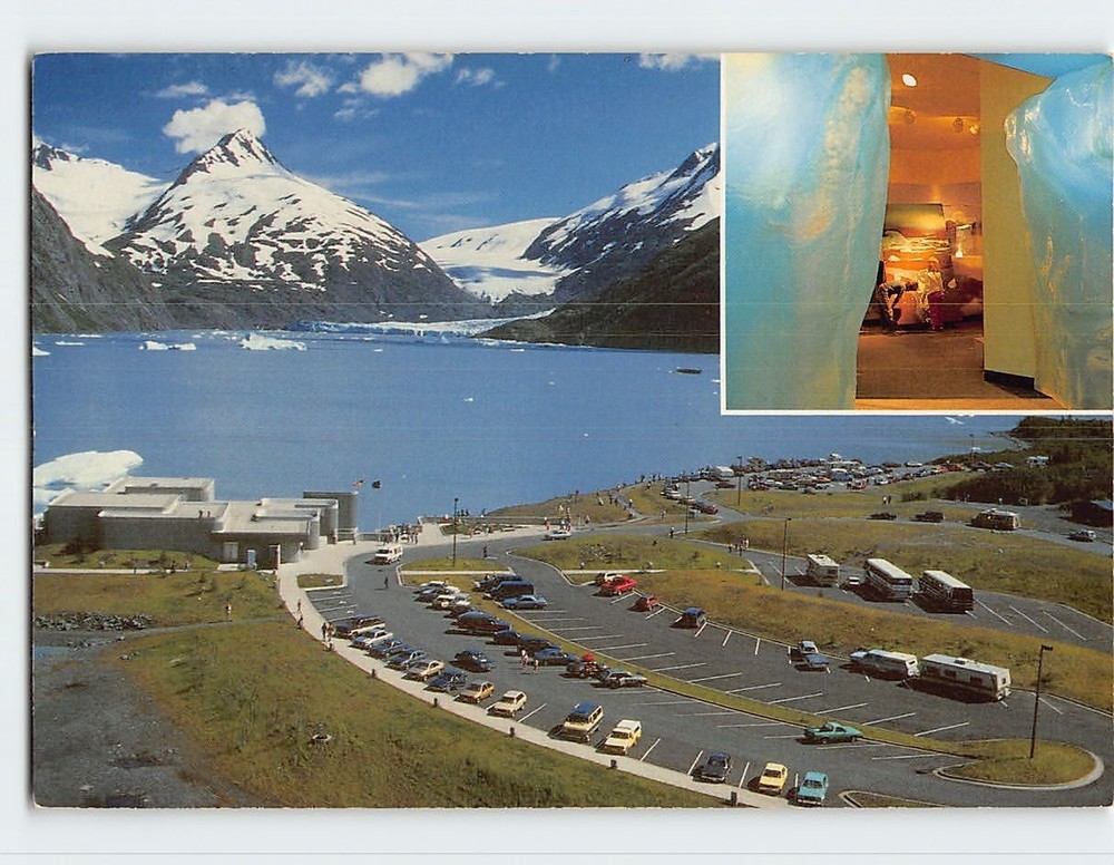 Postcard Aerial View of The Portage Glacier Visitor Center Alaska USA
