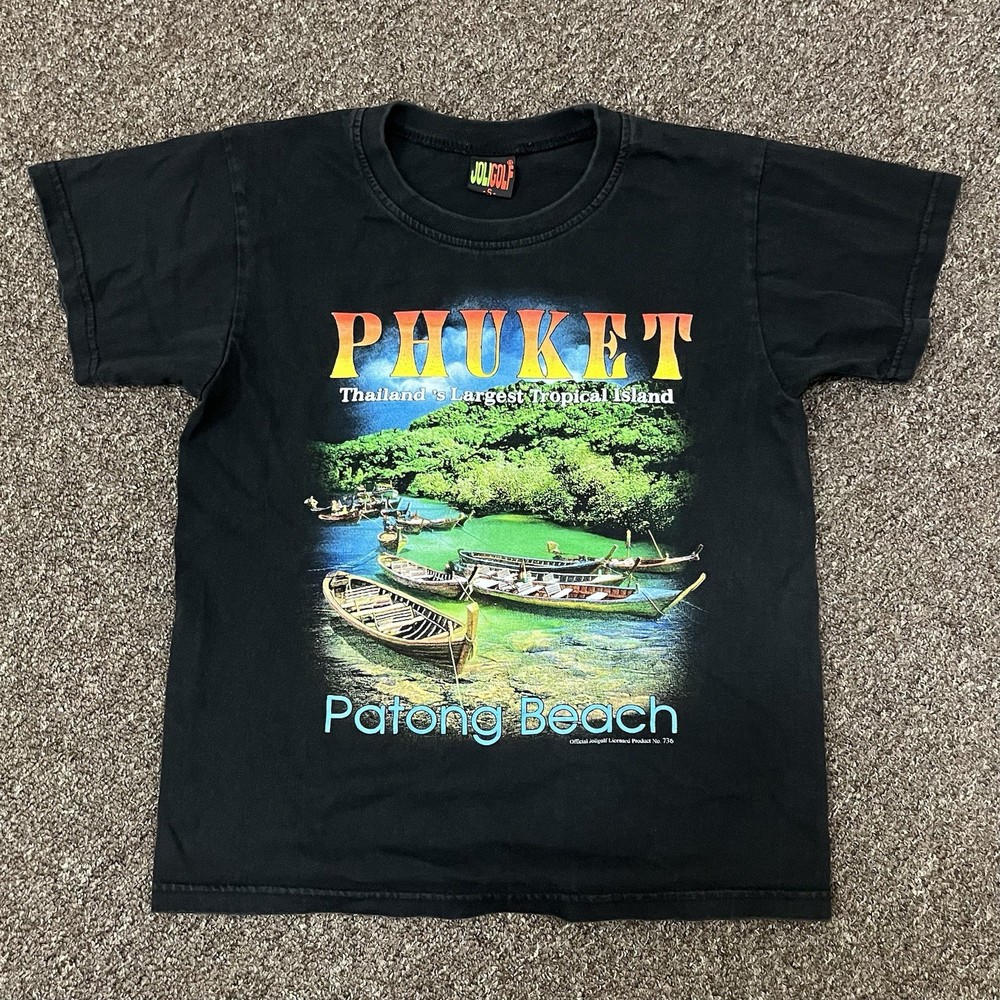 Vintage Phuket JoliGolf Men’s Small T-Shirt Black Patong Beach Thailand