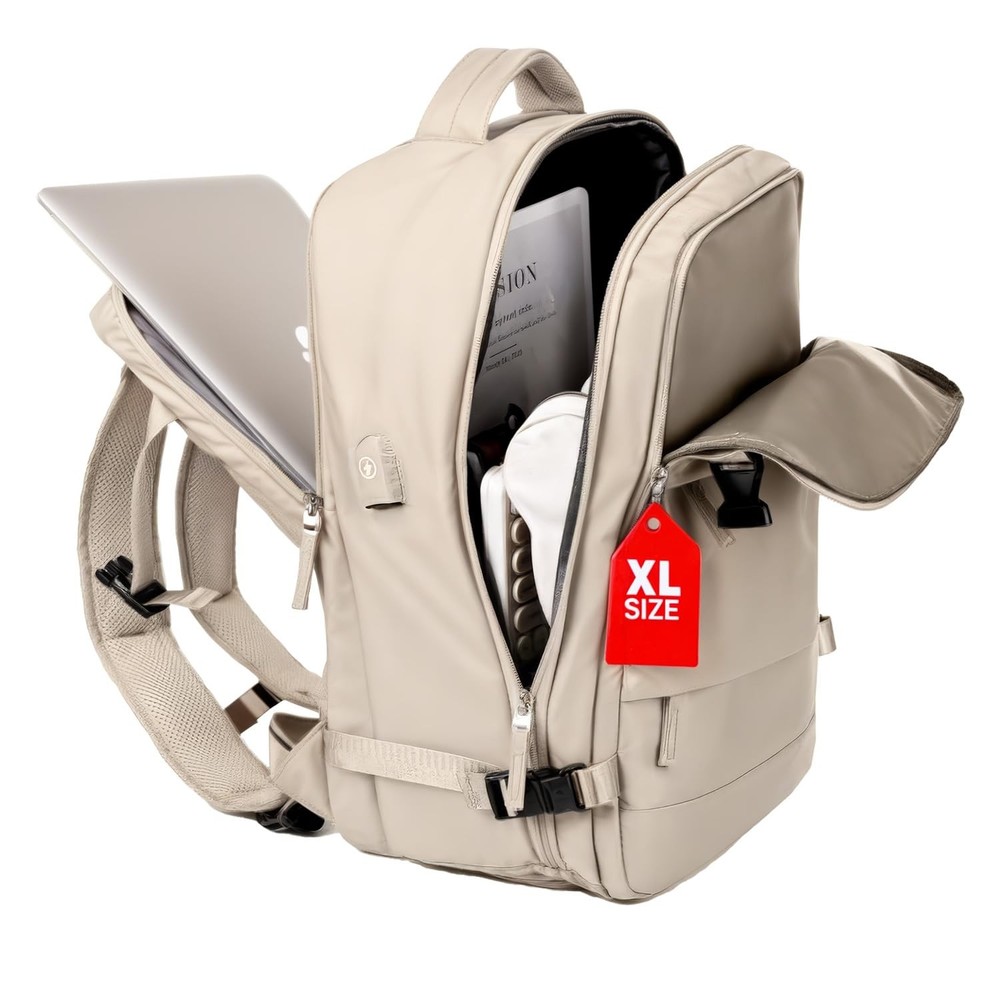 OKAERI 40L Extra Large Travel Backpack with USB Port & Shoe Compartment for Women & Men Carry On