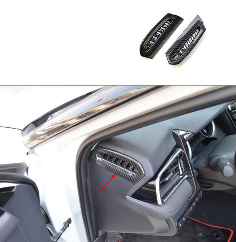 2pcs Inner Side Console Air Vent Outlet Trim Carbon Fiber For TOYOTA CAMRY 18-22