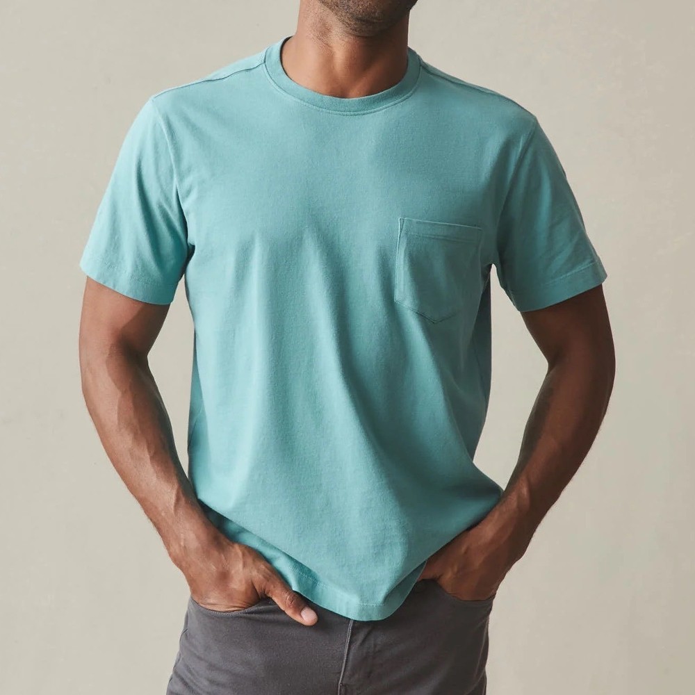 American Giant Mens Pocket Tee Size L Crew Neck Short Sleeve Made in USA