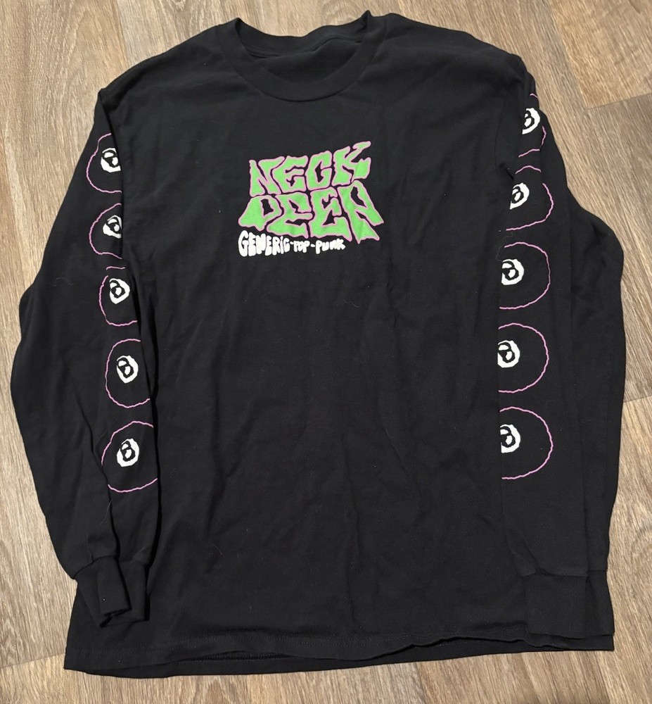 Neck Deep Long Sleeve T-Shirt Mens Large Black Eight Ball Band Merch