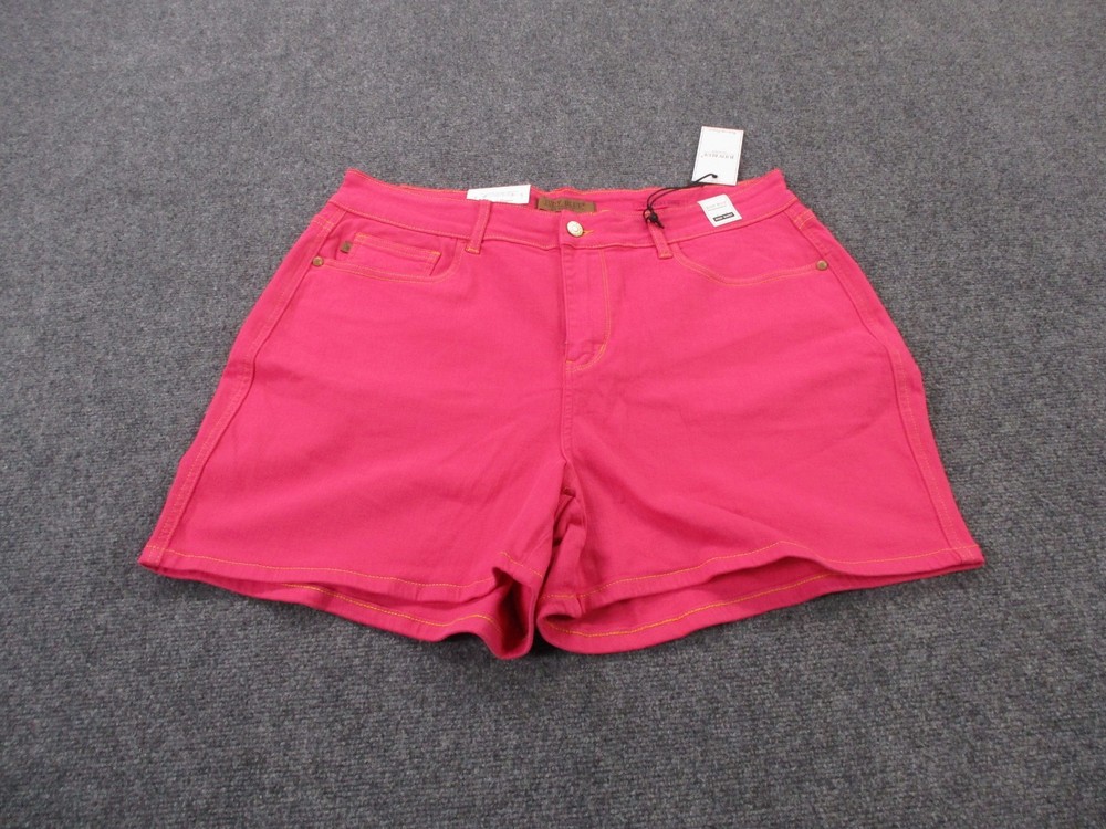 Judy Blue Jeans Shorts Womens 2XL Pink Denim High Waist Magenta NEW