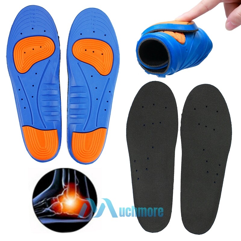 2 Pairs Gel Insoles for Man Women Orthopedic Shoe Inserts Sport Shock Absorption