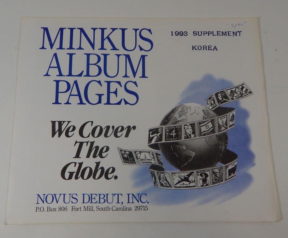 Minkus Korea 1993 Supplement Stamp Album Pages