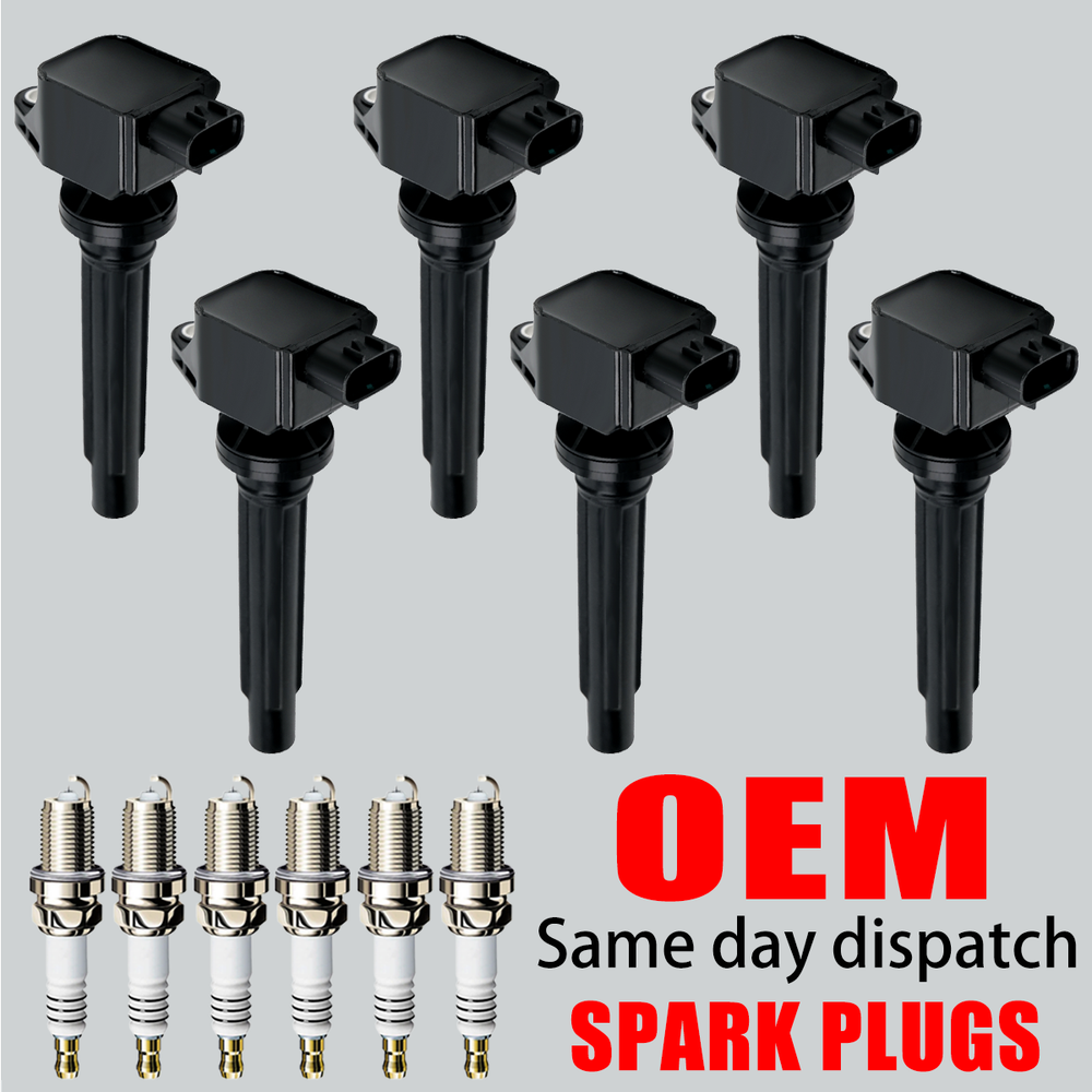 6X OEM Ignition Coil & 6X Iridium Spark Plugs for Suzuki Grand Vitara 2.7L UF562