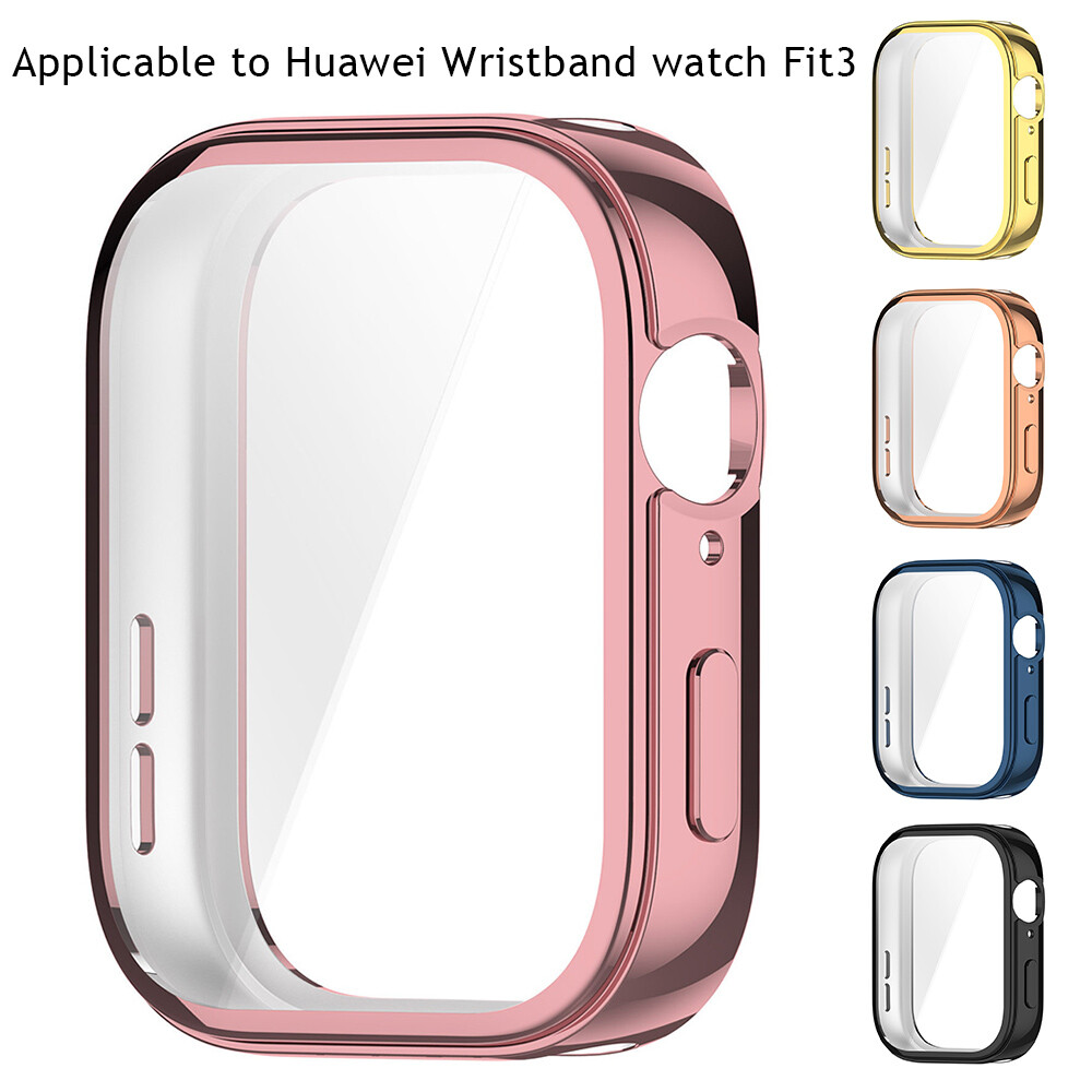 For Huawei Watch Fit 3 Full Cover TPU Electroplated Smart Watch Protective Case