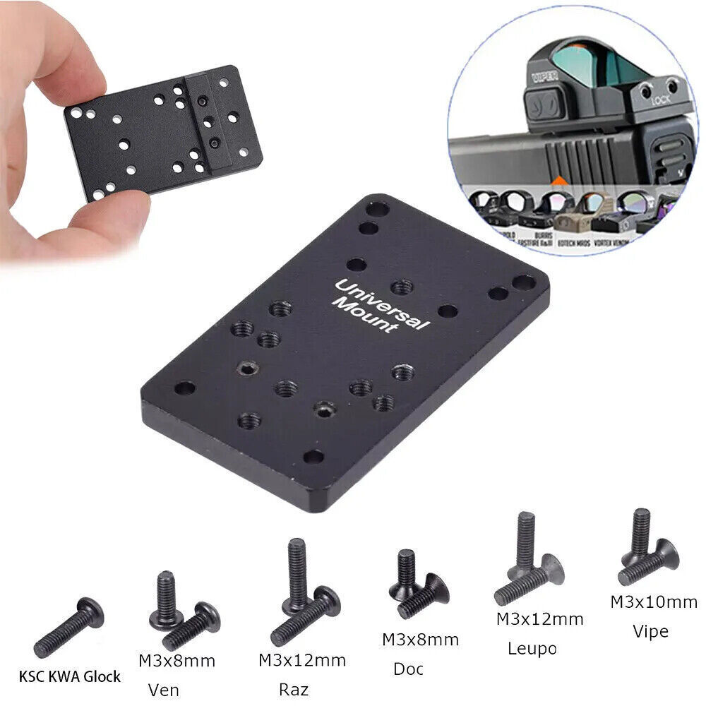 For Glock Universal Optic Mount Red Dot Sight  Rear Sight Plate Base Mount