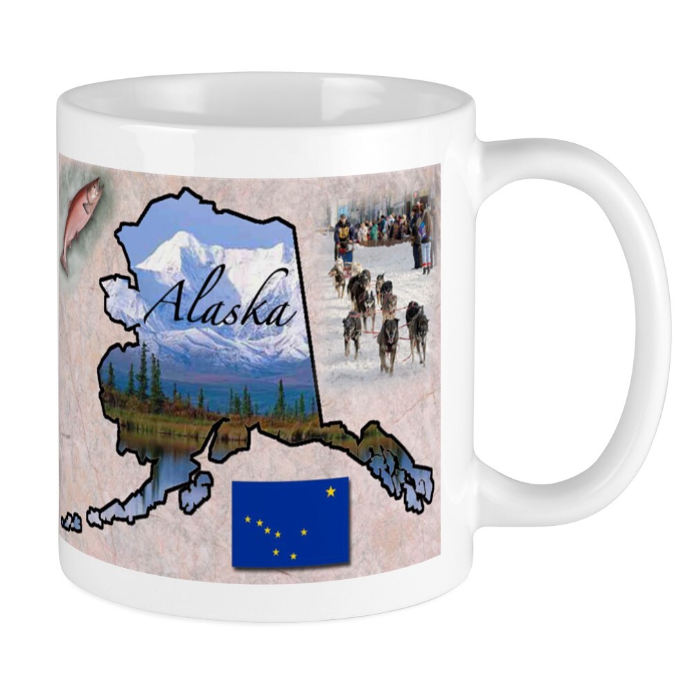 CafePress Alaskamap28 Mugs 11 oz Ceramic Mug (573551582)