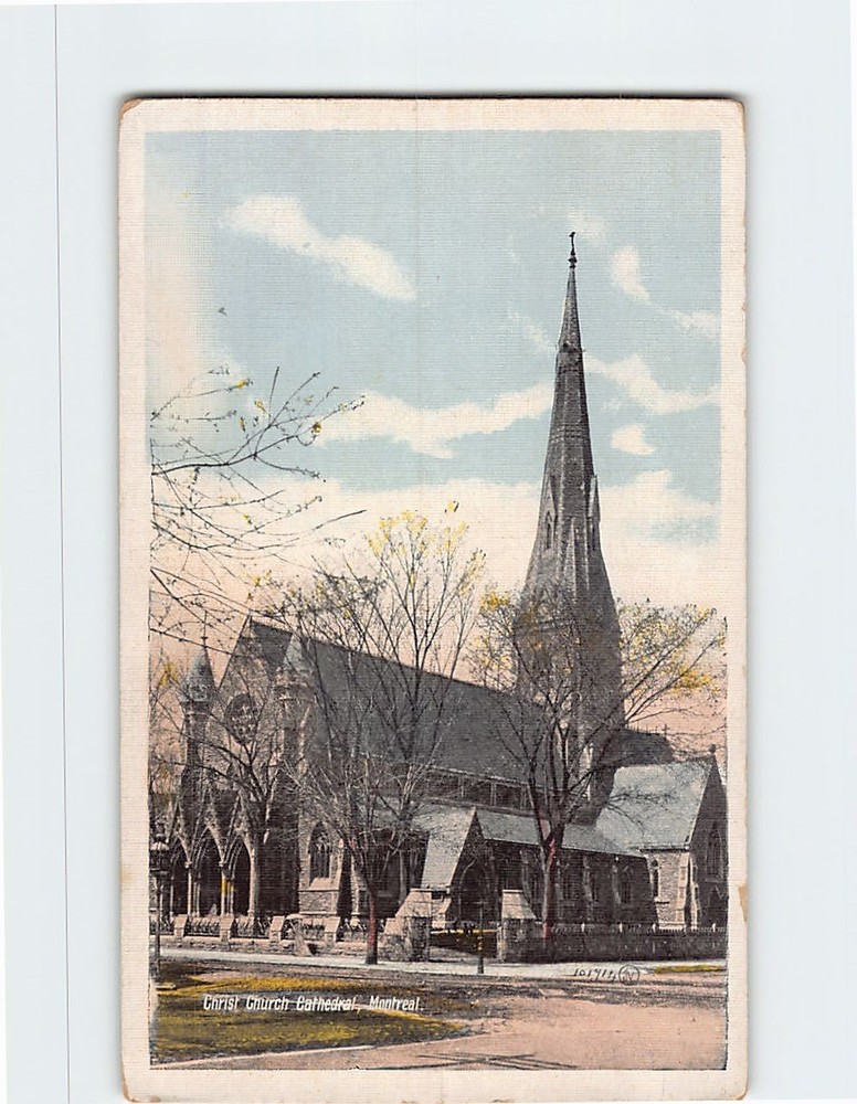 Postcard Christ Church Cathedral Montreal Quebec Canada North America