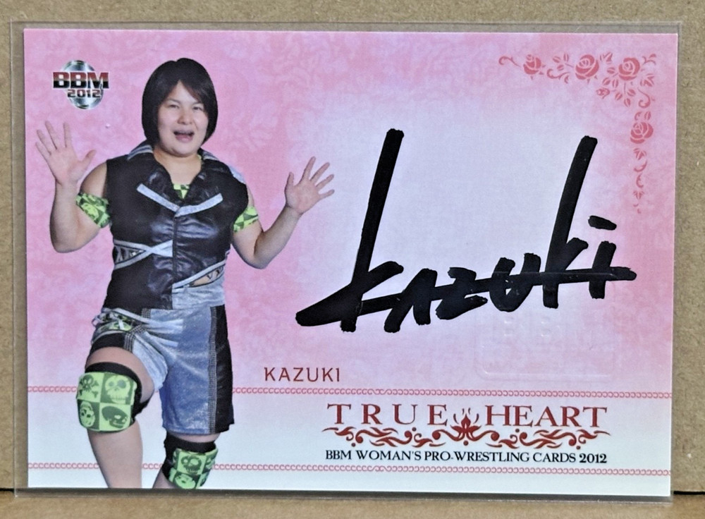 KAZUKI 藤原和 2012 BBM True Heart Joshi Pro Wrestling Autograph #60/100 SP PURE-J🖤