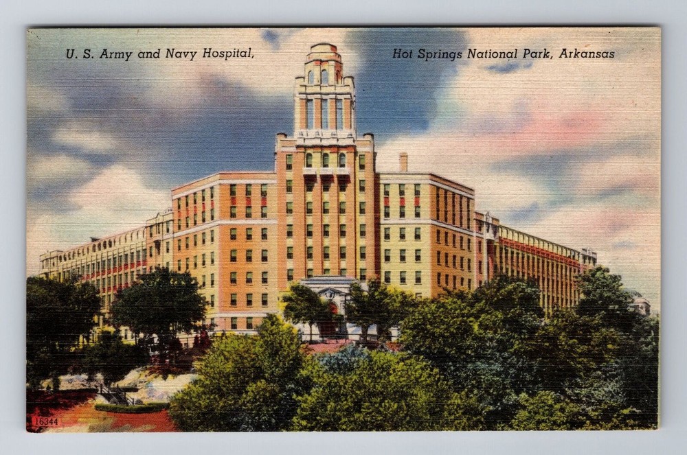 Hot Springs AR-Arkansas, US Army And Navy Hospital, Antique, Vintage Postcard