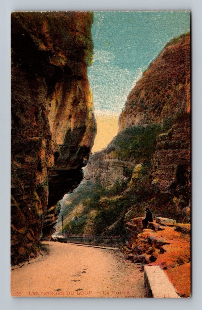 France- The Gorges Du Loup Standard Old View Souvenir Post PC Vintage Postcard