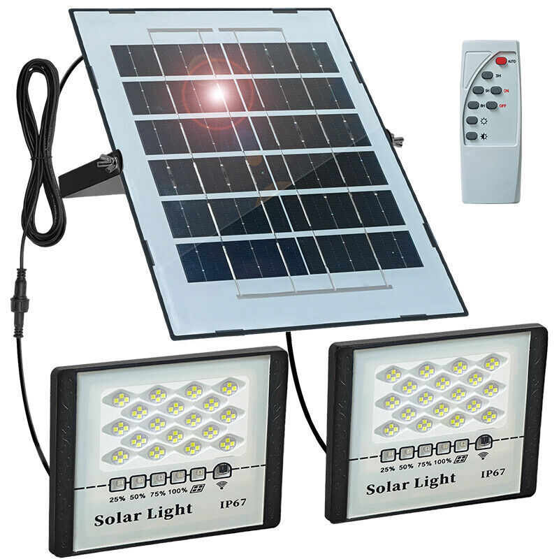 300W LED Solar Flood Lights Outdoor Street Light Dusk to Dawn Flood Wall Lamp