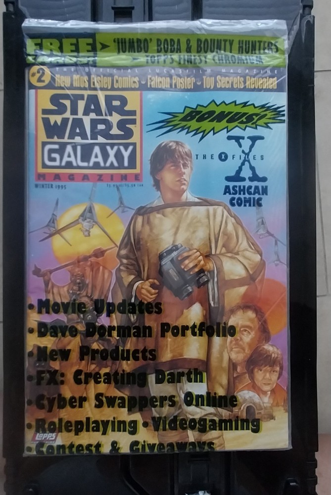 Star Wars Galaxy Magazine 2 Winter 1995 Polybag Sealed with Topps Trading Card