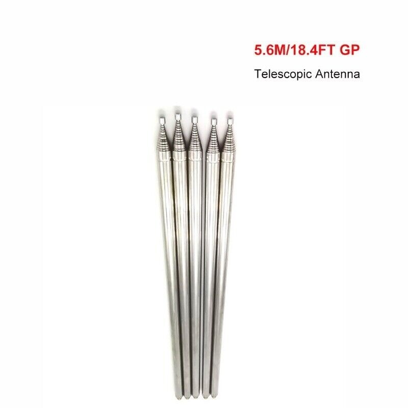 5.6M/18.4FT GP Telescopic Antenna for Ham Radio Users DIY Shortwave Antenna 1PC