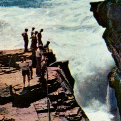 Vintage Postcard Chrome Thunder Hole Acadia National Park Bar Harbor Maine ME-image