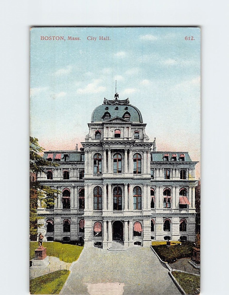 Postcard City Hall Boston Massachusetts USA