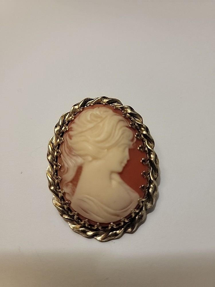 Vintage Cameo Brooch Pin