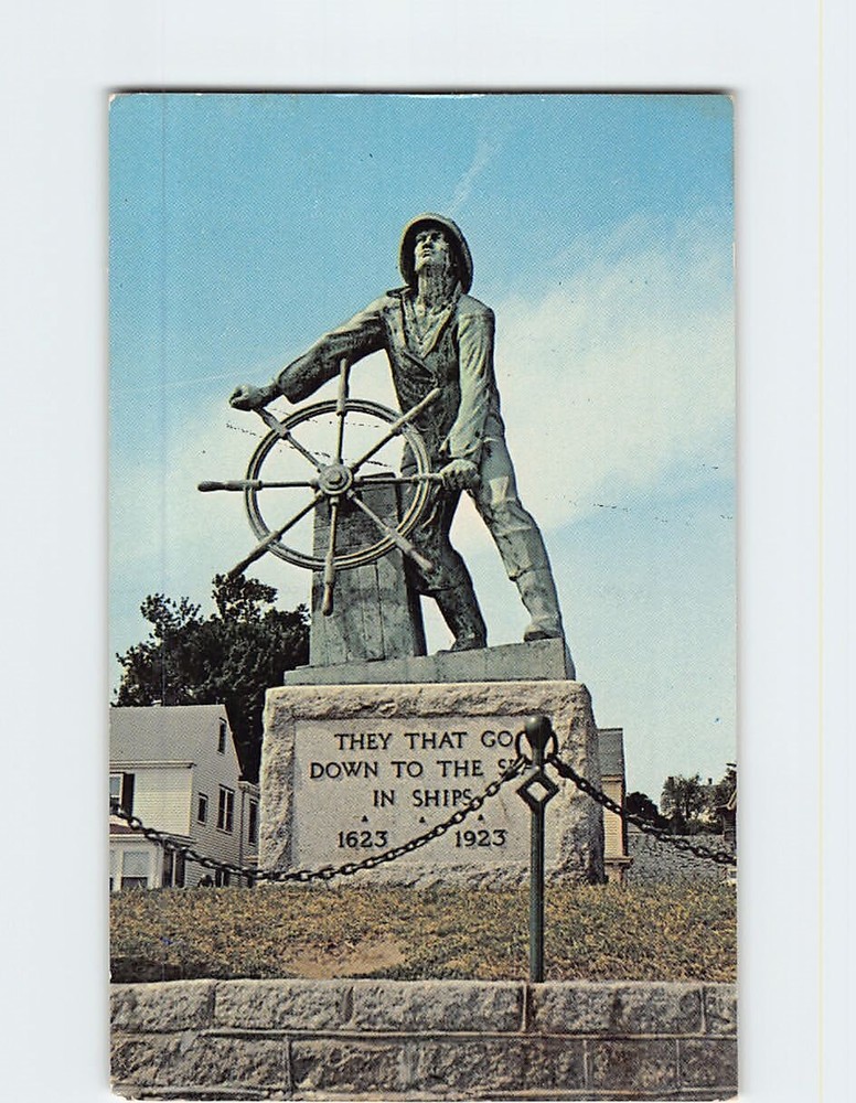 Postcard Fisherman's Memorial Gloucester Massachusetts