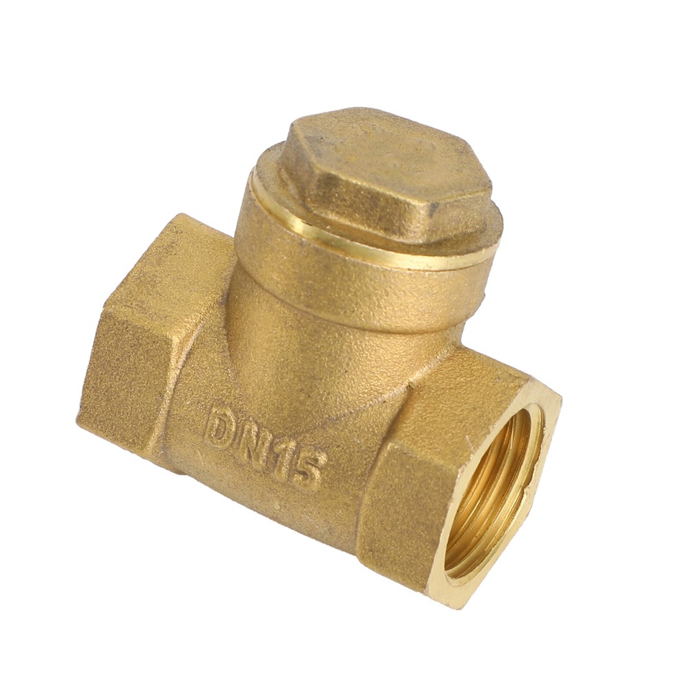 1/2 Inch NPT Brass Swing Check Valve for Water Oil Gas Plumbing