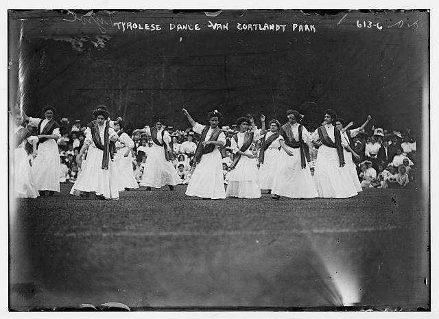 Van Cortlandt Park,Bronx,New York City,NYC,dancers doing Tyrolese Dance,New