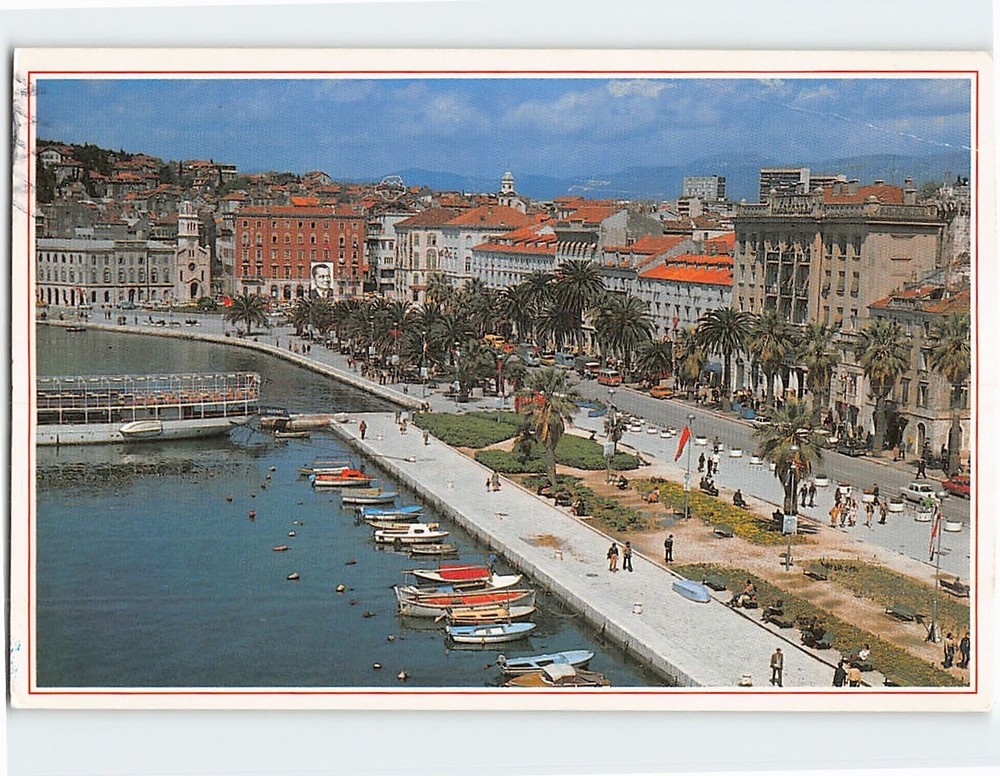 Postcard Scenic View of Riva Split Croatia