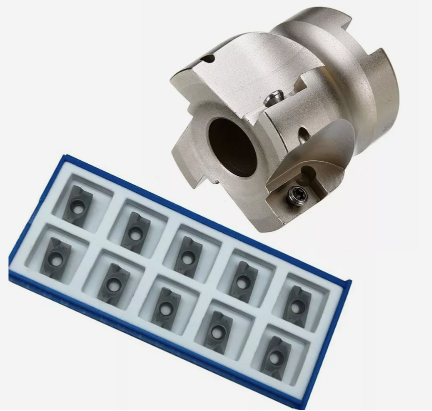 4 Flute BAP 400R-50-22-4F 50mm Face End Mill Cutter with 10 APMT1604PDER Inserts