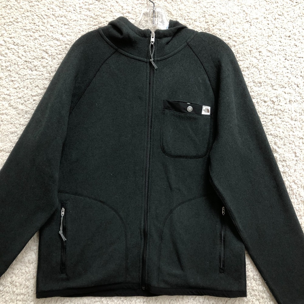 The North Face Jacket Medium Adult Gray Gordon Lyons Full Zip Fleece Lined Mens