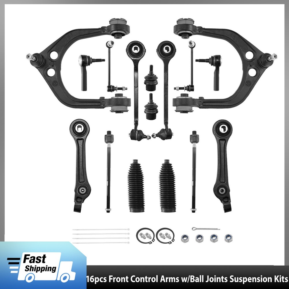For Chrysler 300 Dodge Charger Magnum Front Control Arms Tie Rods Suspension Kit