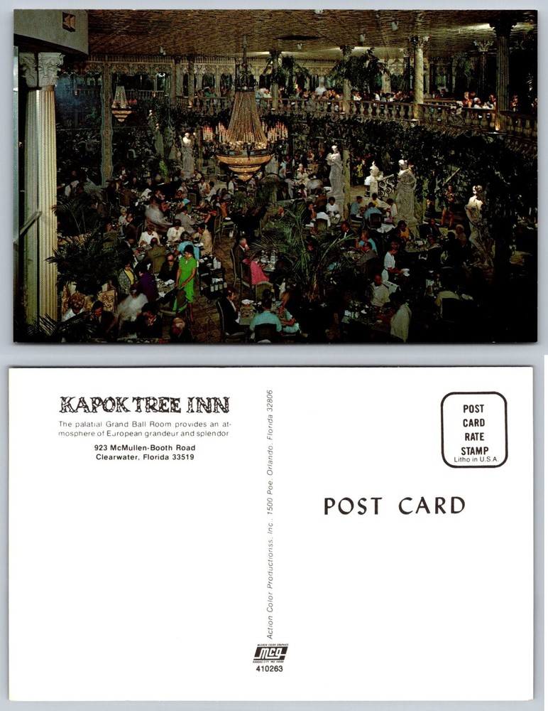 Kapok Tree Inn Clearwater Florida Grand Ballroom Vintage Postcard 1960s 70s