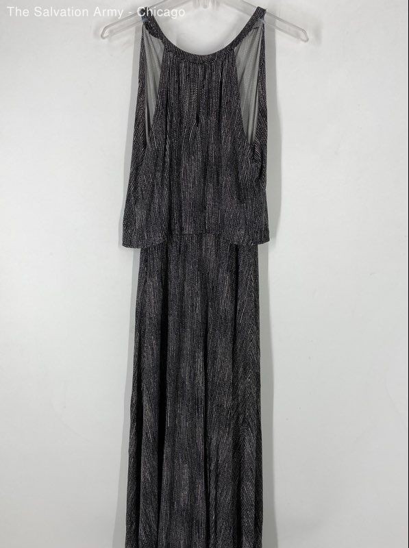 Athleta Womens Black White Sleeveless Casual Midi Maxi Dress Size Small