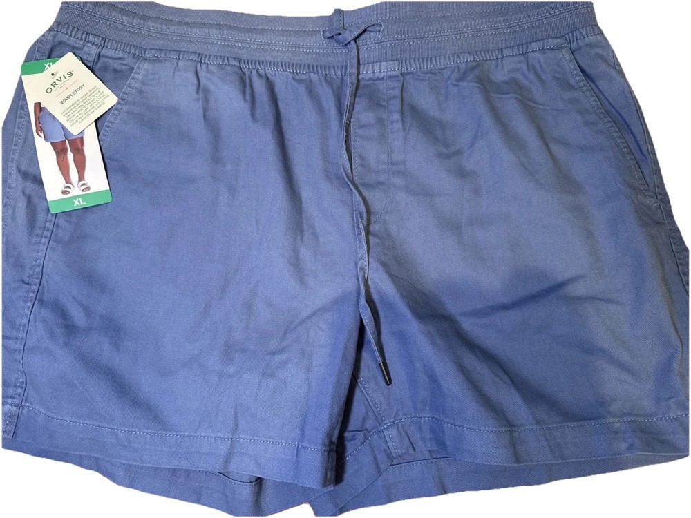 Orvis Women's Drawstring with Pockets Quick Dry Shorts, Blue, Size XL