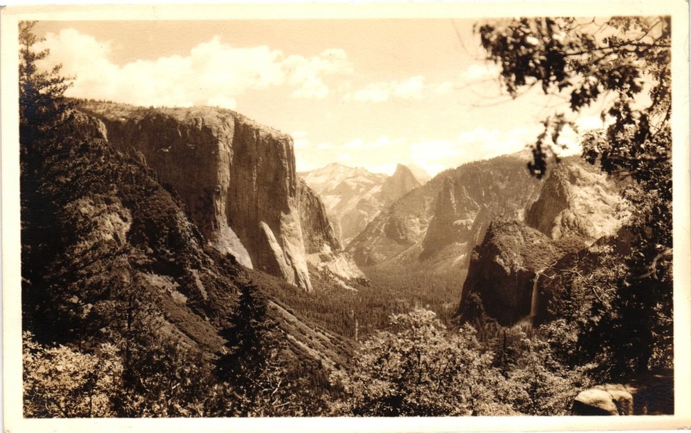 Vintage Postcard RPPC- Mountains and a Valley 1900s