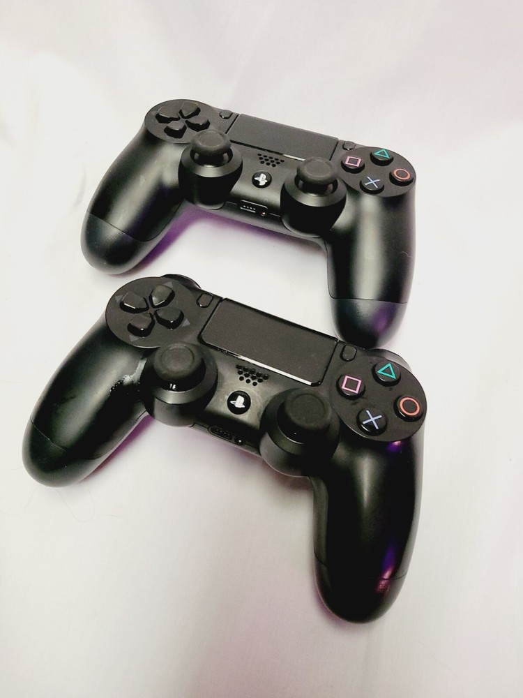 Lot of 2 OEM Sony PlayStation 4 PS4 Dualshock 4 Controller BLACK