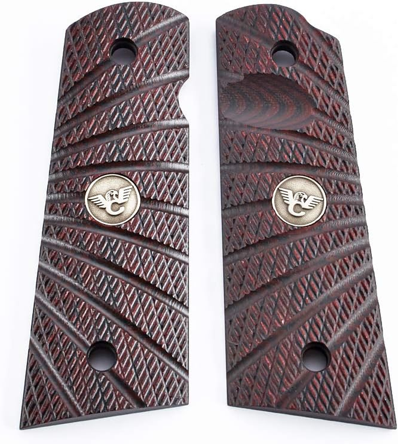 1911 Grips, Full-Size, Black G10, Aggressive Starburst Pattern