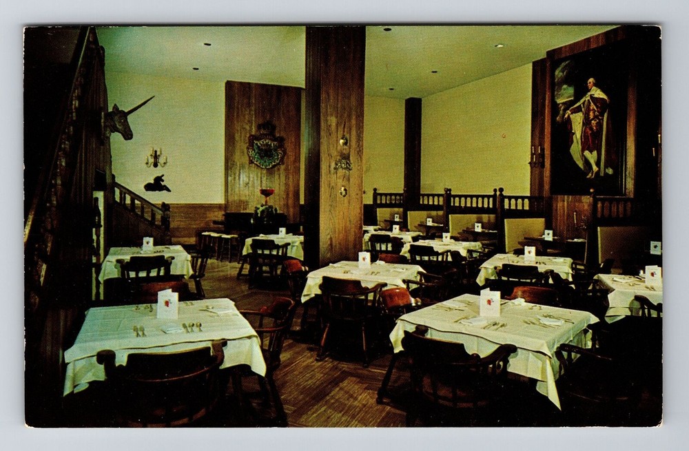 Augusta GA-Georgia, The King's Inn And Pub Dining Area Vintage Postcard
