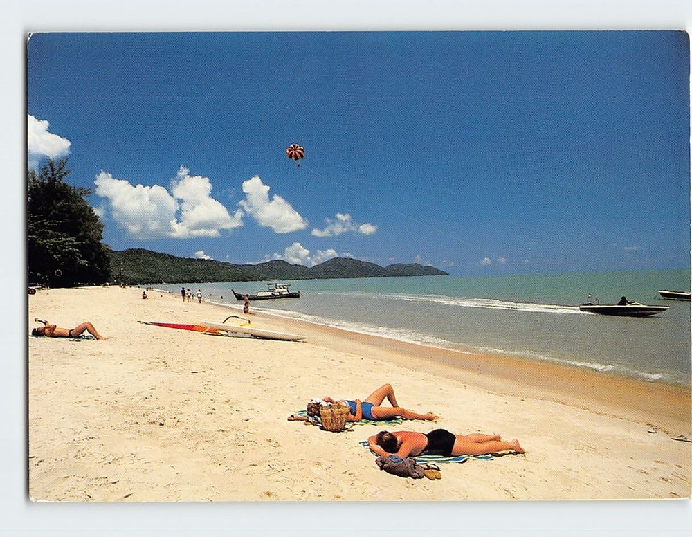 Postcard Beach Scene Batu Ferringhi Beach Malaysia