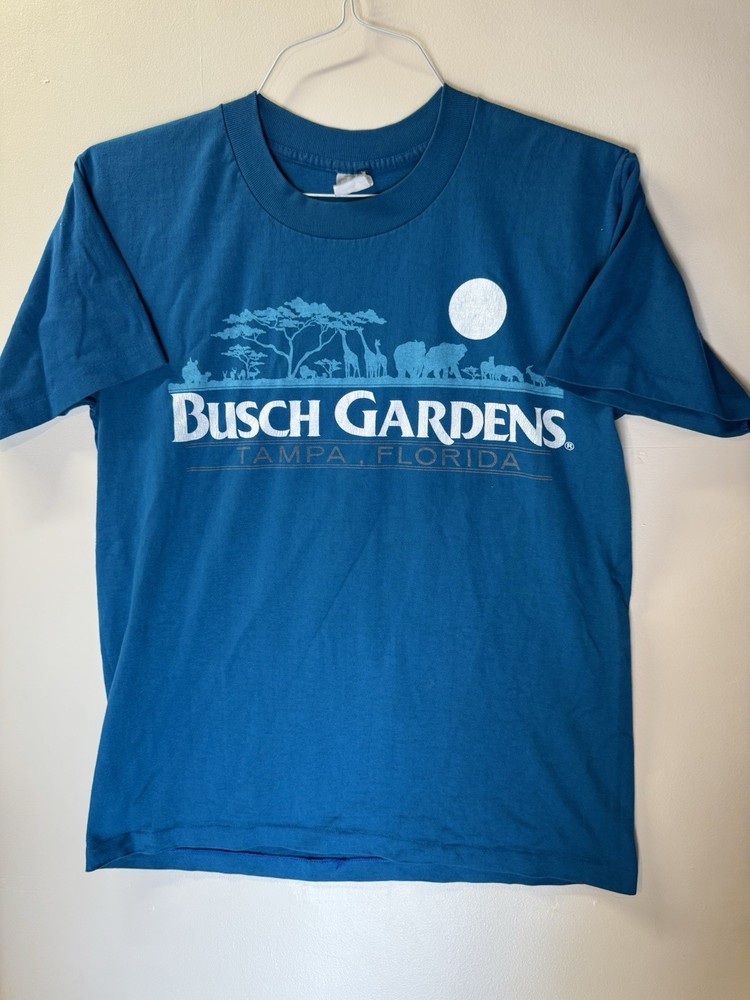 Vintage Busch Gardens Tampa Florida Safari Tee – Single Stitch – 80s/90s Size M