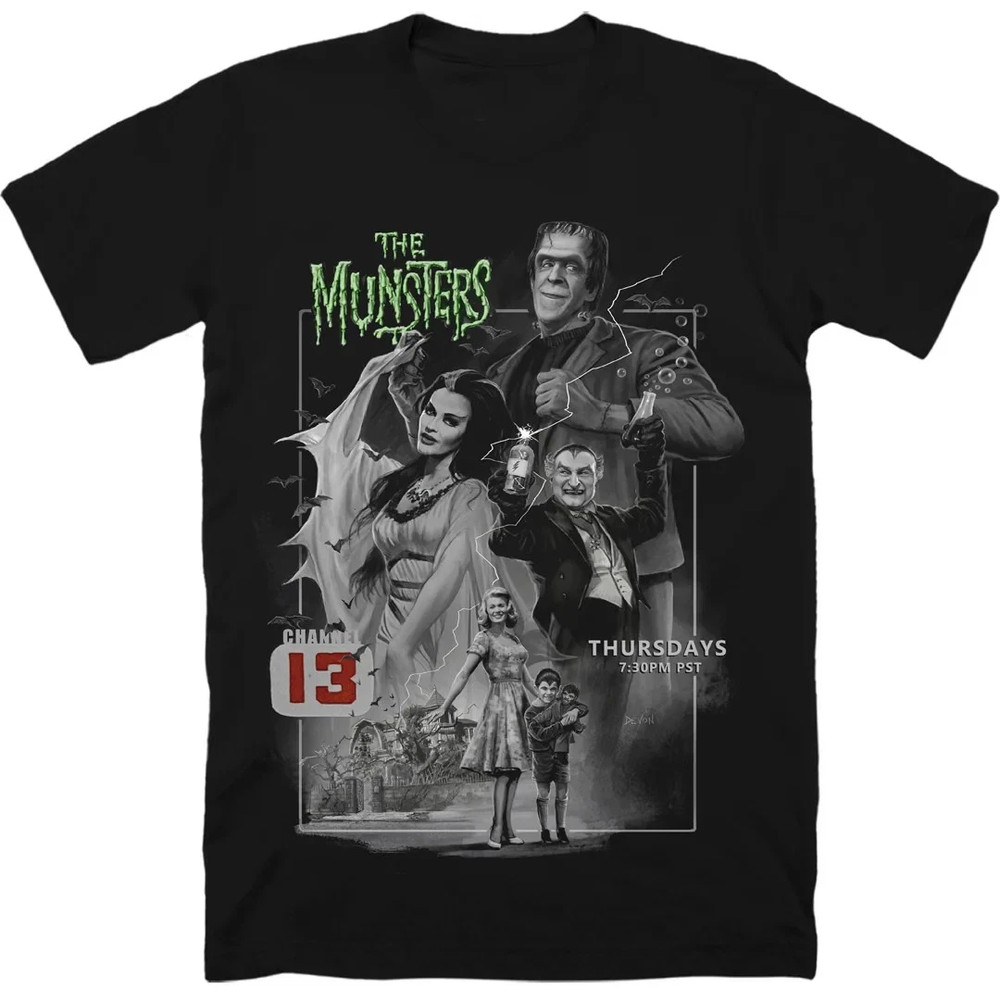 HOT The Munsters Black Cotton Shirt Full size S-5XL Unisex QF169