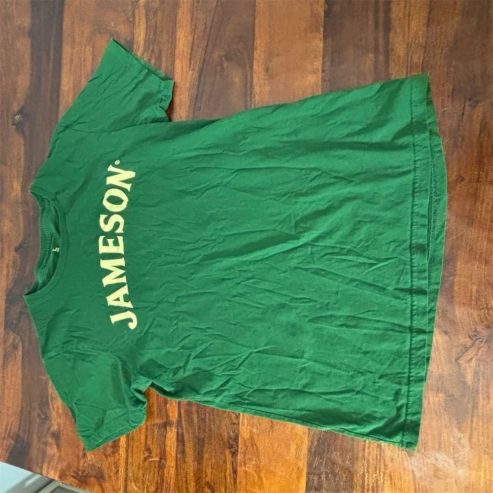 Jameson Irish Whiskey Men's Green Graphic T-Shirt Size L