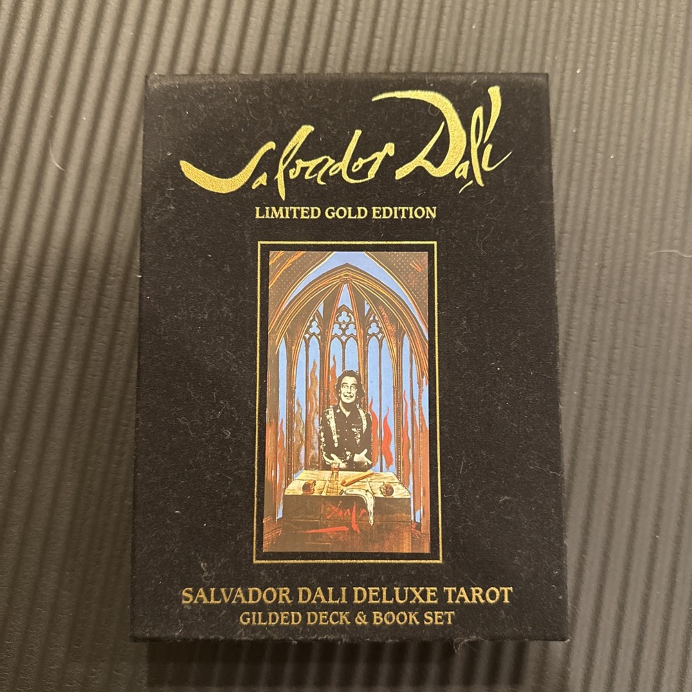 Salvador Dali DELUXE Tarot + Book LIMITED GOLD EDITION BOX SET U.S. GAMES