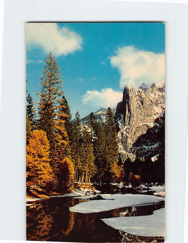 Postcard Sentinel Rock & Merced River Yosemite National Park California USA