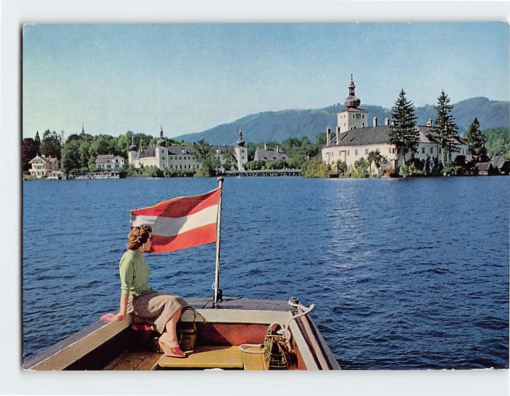 Postcard Seeschloss Ort Castle Lake Traunsee in Gmunden Austria
