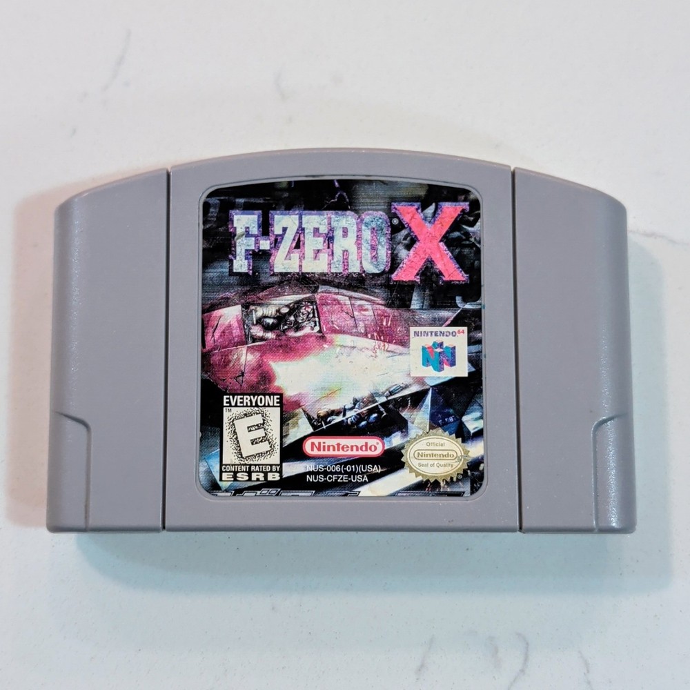 F-Zero X (Nintendo 64, 1998) N64 - Faded Sticker - Authentic - Cleaned & Tested