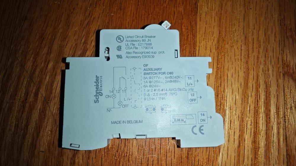 Schneider Electric Auxiliary Switch 26925 Lot Of (2)
