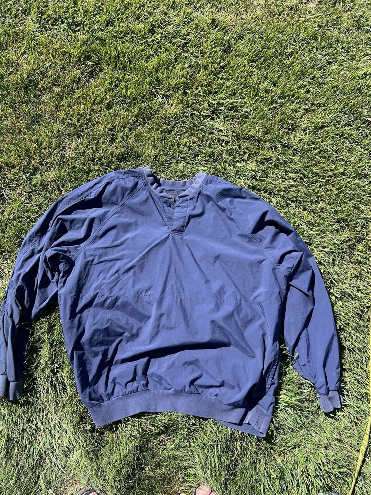 Vintage 90s Nike Golf  Windbreaker Pullover Jacket Mens L Blue