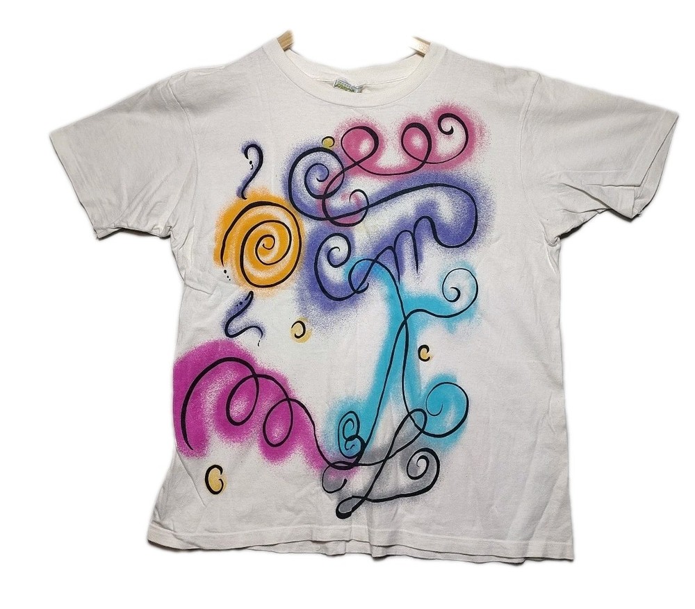 Vintage Abstract Art Graphic T-Shirt Jacques Moréc One Size Fits All-image